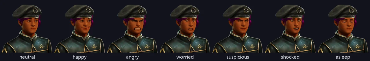 One officer in seven expressions